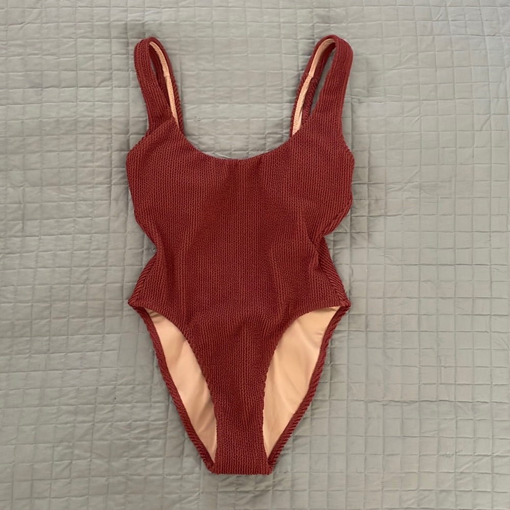 Jcrew Scrunchie classic scoopneck one-piece